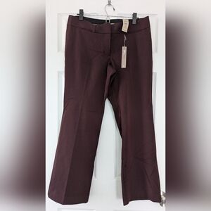 Ann Taylor Loft Marisa Trouser in Burgundy, 12 Petite